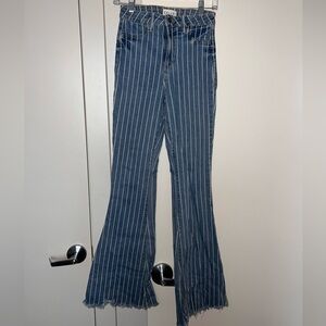 Cello Blue and White Striped Jeans